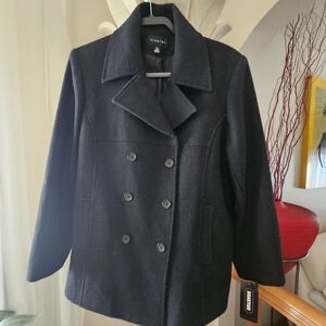 Women's Elegant Black Peacoat- Brand New NEVER worn